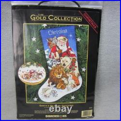 Santa's Wildlife Stocking Dimensions Gold Collection Counted Cross Stitch 16
