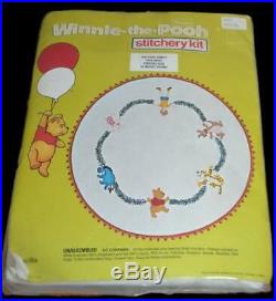 Sears Disney Winnie Pooh Family Christopher Robin Felt Embroidery Tree Skirt Kit