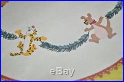 Sears Disney Winnie Pooh Family Christopher Robin Felt Embroidery Tree Skirt Kit