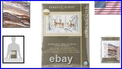 Serene 10'' x 18'' Woodland Winter Cross Stitch All-In-One Gold Collection Kit Serene 10'' x 18'' Woodland Winter Cross Stitch All-In-One Gold Collection Kit