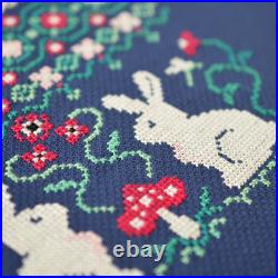 Set Cross Stitch Kit 25 cm, Zweigart AIDA 16ct, Hand-Dyed DMC Threads, Modern