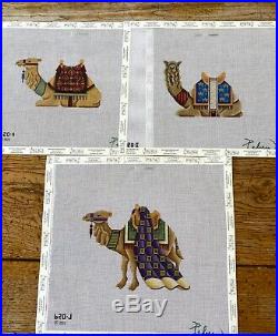 Set of 14 handpainted needlepoint nativity kits