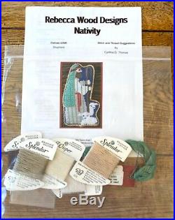 Set of 14 handpainted needlepoint nativity kits