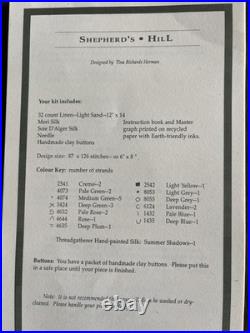 Shepherd's Bush Cross Stitch Kit SHEPHERD'S HILL WIP Plus Jill Rensel Mat RARE
