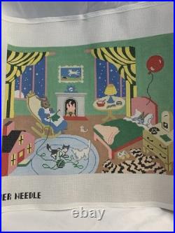 Silver Needle Good Ight Moon Green Room Needlepoint KIT