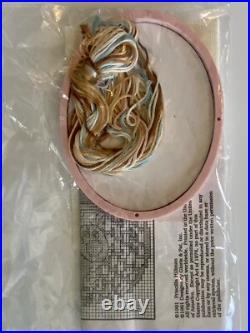 Small Sized Counted Cross Stitch Kit With Pink Frame be Merry Cherished Teddy