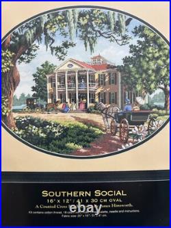 Southern Social 16 X 12 Cross Stitch Kit By Dimensions Gold Collection Vintage