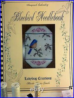 Stumpwork Embroidery Cross Stitch Embroidery Needle point Kit Bluebird Book