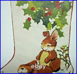 Sunset / Barbara Baatz Snow Bunnies Stocking Crewel Embroidery Kit