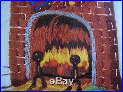 Sunset Crewel Stitchery Embroidery Holiday Stocking KIT, CHRISTMAS FIRESIDE, 2040