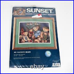 Sunset Cross Stitch Kit My Favorite Bears By Anna Krajewski 13669 Sealed USA