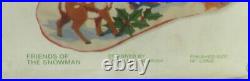 Sunset Stitchery Friends of the Snowman Christmas Stocking Crewel Kit in Package