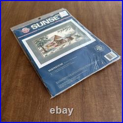 Sunset by Dimensions Cross Stitch Yesteryear Gas Station/Store by Kay Shannon