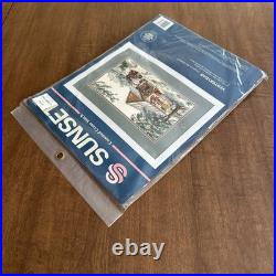 Sunset by Dimensions Cross Stitch Yesteryear Gas Station/Store by Kay Shannon