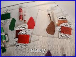 Susan Portra 8 Ornaments Christmas Light HP Canvas Threads Beads Needlepoint KIT