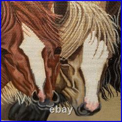 Susan Roberts hand painted canvas number three blaze horses kit