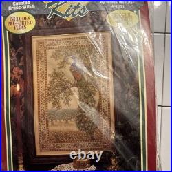 TERESA WENTZLER Peacock Tapestry Cross Stitch Kit 22.5 X 14.5 NEW SEALED
