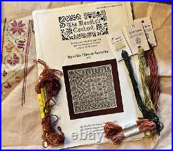 THE NEEDLE'S CONTENT Counted Cross Stitch Kit Spanish Flower Sampler 2004