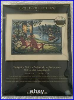 TWILIGHT'S CALM Lake Dimensions Gold Cross Stitch Kit 70-35261 by Darrell Bush