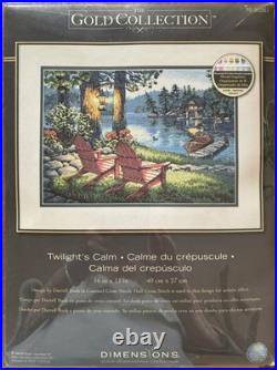 TWILIGHT'S CALM Lake Dimensions Gold Cross Stitch Kit 70-35261 by Darrell Bush