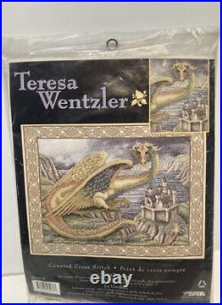Teresa Wentzler Counted Cross Stitch The Guardian Dragon Kit # 113978 Sealed NEW