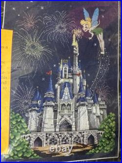The Art of Disney Cinderella Castle Cross Stitch Kit New Sealed Tinkerbell 16x20