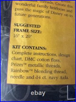 The Art of Disney Cinderella Castle Cross Stitch Kit New Sealed Tinkerbell 16x20