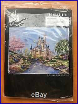 The Art of Disney Cross Stitch Kit Thomas Kinkade Disney Castle 18 x 24