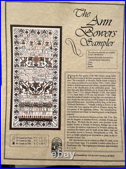 The Examplarery Ann Bowers Sampler cross stitch sampler kit NEW The Examplarery Ann Bowers Sampler cross stitch sampler kit NEW