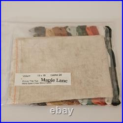 The Frosted Pumpkin Stitchery Maple Lane Full Cross Stitch Kit New OOP Rare