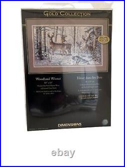 The Gold Collection Cross Stitch Kit Woodland Winter Dimensions 35130 2004 Vntg