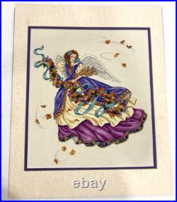 The Gold Collection Harvest Angel Dimension Cross Stitch #3791 Finished withMat