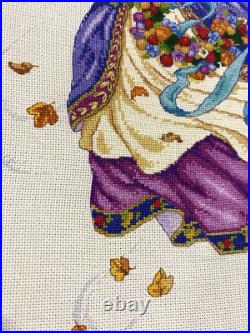 The Gold Collection Harvest Angel Dimension Cross Stitch #3791 Finished withMat