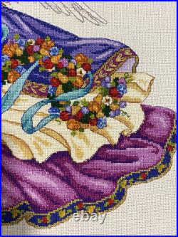 The Gold Collection Harvest Angel Dimension Cross Stitch #3791 Finished withMat