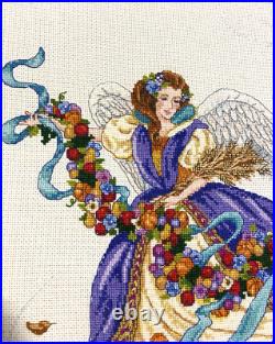 The Gold Collection Harvest Angel Dimension Cross Stitch #3791 Finished withMat