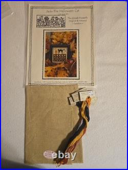 The Goode Huswife Cross Stitch Kit Jack The Halloween Cat Chart, Floss, Material