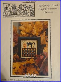 The Goode Huswife Cross Stitch Kit Jack The Halloween Cat Chart, Floss, Material