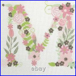 The Letter M Flowering Needlepoint Kit or Canvas (Alphabet/Letters)