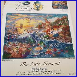 The Little Mermaid Disney Dreams Cross Stitch Kit 52507 16x12 Thomas Kinkade