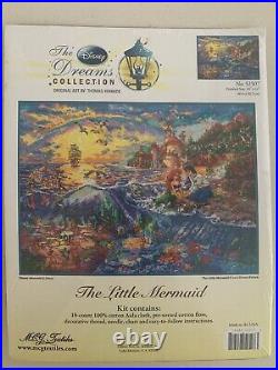 The Little Mermaid Thomas Kinkade Disney Dreams Cross Stitch Kit 16x12 NEW