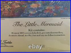 The Little Mermaid Thomas Kinkade Disney Dreams Cross Stitch Kit 16x12 NEW