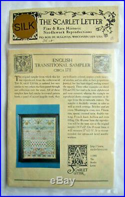 The Scarlet Letter English Transitional Sampler Linen and Silk Embroidery Kit