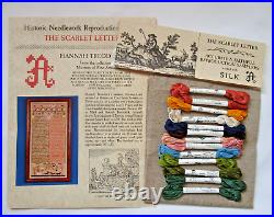 The Scarlet Letter Hannah Trecothick 1738 Sampler Cross Stitch Kit with Silk