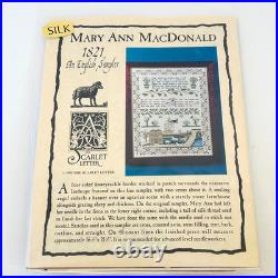 The Scarlet Letter Kit Mary Ann MacDonald 1821 Reproduction Silk Cross Stitch