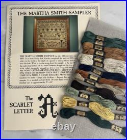 The Scarlet Letter THE MARTHA SMITH SAMPLER Counted Cross Stitch Kit Musty