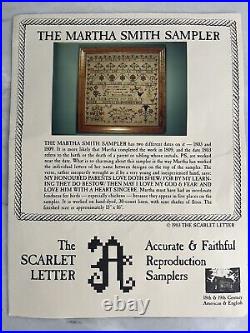 The Scarlet Letter THE MARTHA SMITH SAMPLER Counted Cross Stitch Kit Musty
