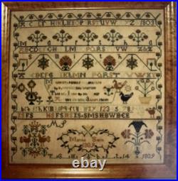 The Scarlet Letter THE MARTHA SMITH SAMPLER Counted Cross Stitch Kit Musty