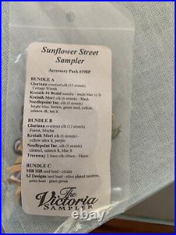 The Victoria Sampler Sunflower Street Sampler Pattern Accessory Pack FULL KIT