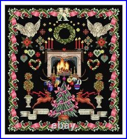 Thea Gouverneur Counted Cross Stitch Kit Christmas Design Aida Black