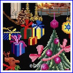 Thea Gouverneur Counted Cross Stitch Kit Christmas Design Aida Black